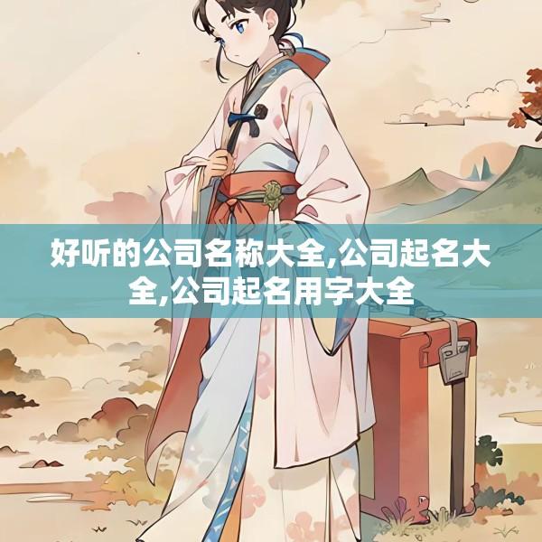 好听的公司名称大全,公司起名大全,公司起名用字大全