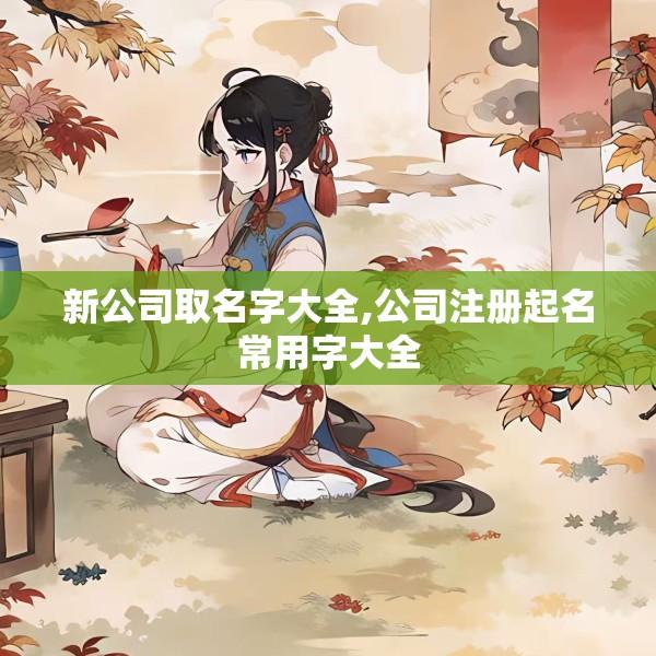 新公司取名字大全,公司注册起名常用字大全