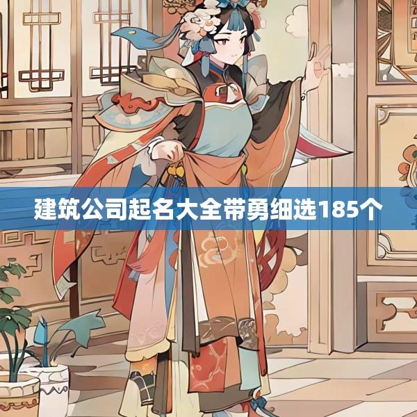 建筑公司起名大全带勇细选185个