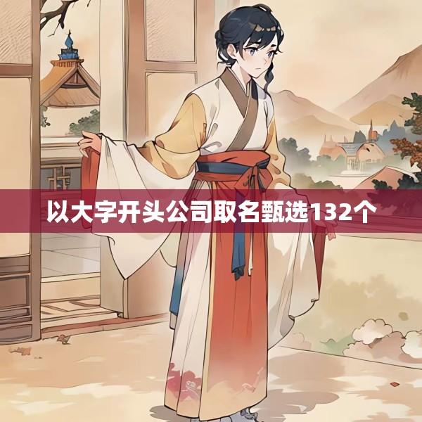 以大字开头公司取名甄选132个