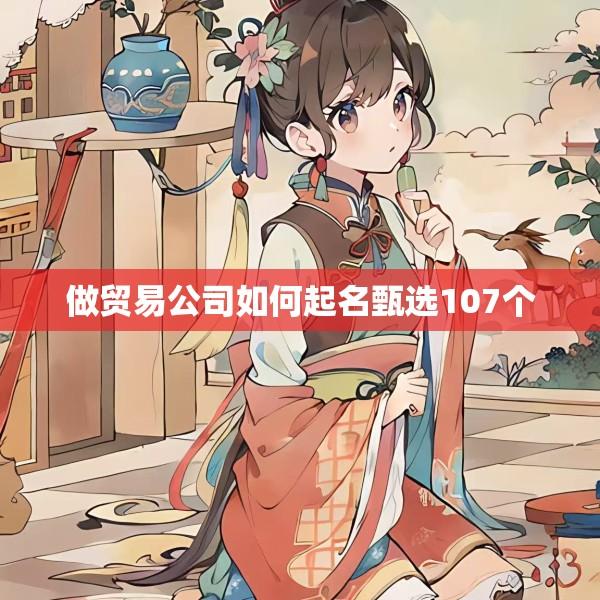 做贸易公司如何起名甄选107个