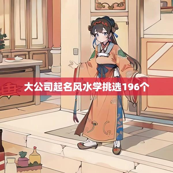 大公司起名风水学挑选196个