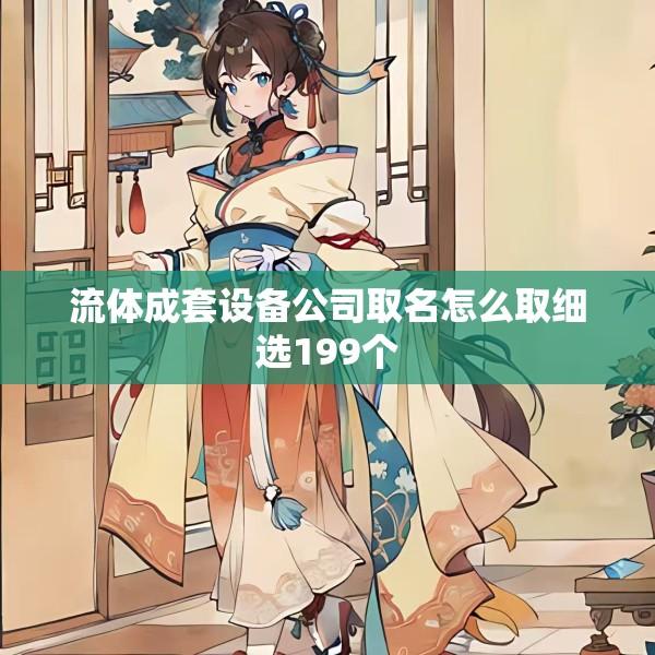 流体成套设备公司取名怎么取细选199个