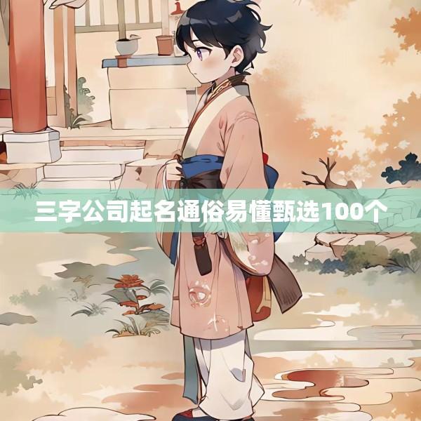 三字公司起名通俗易懂甄选100个