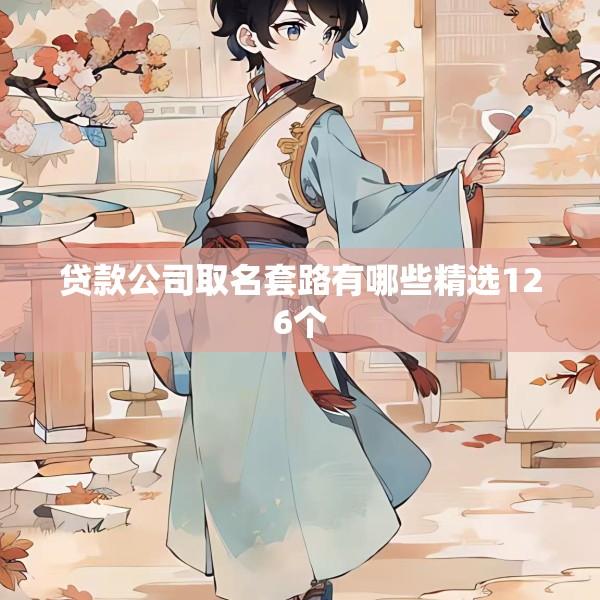贷款公司取名套路有哪些精选126个