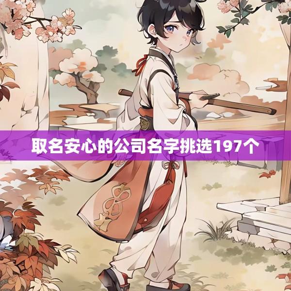 取名安心的公司名字挑选197个