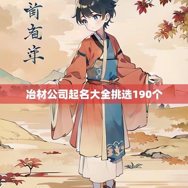 冶材公司起名大全挑选190个