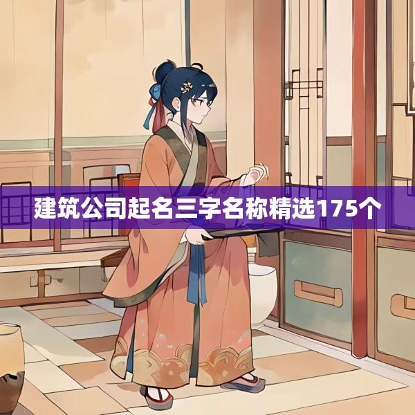 建筑公司起名三字名称精选175个