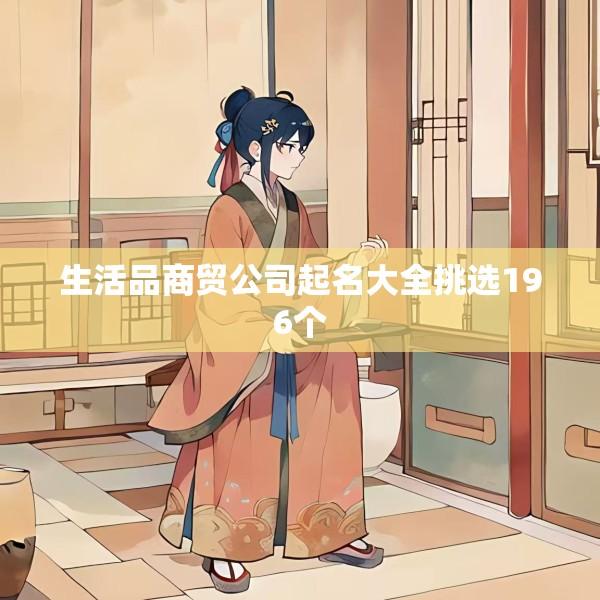 生活品商贸公司起名大全挑选196个