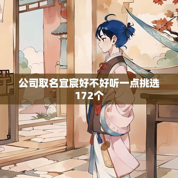 公司取名宜宸好不好听一点挑选172个