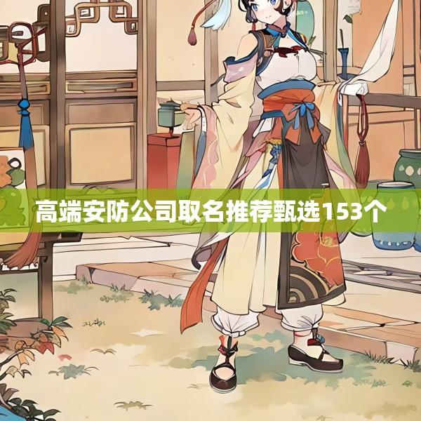 高端安防公司取名推荐甄选153个