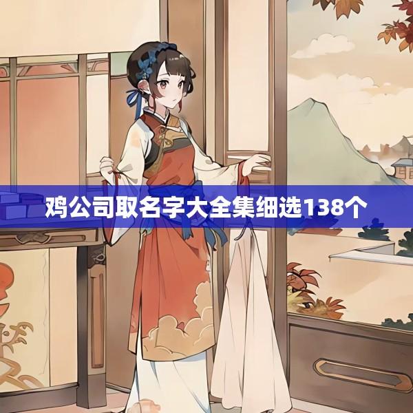 鸡公司取名字大全集细选138个