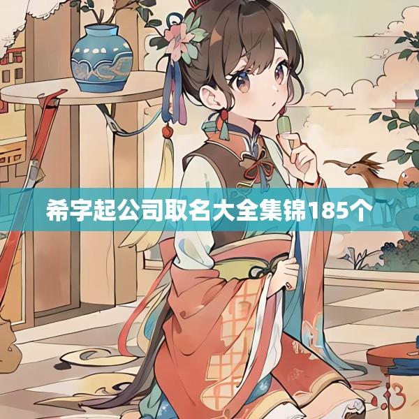 希字起公司取名大全集锦185个