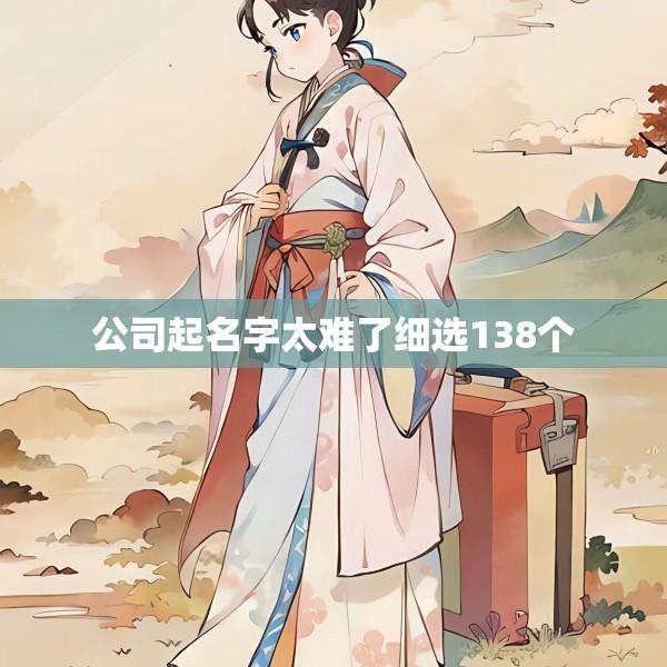 公司起名字太难了细选138个