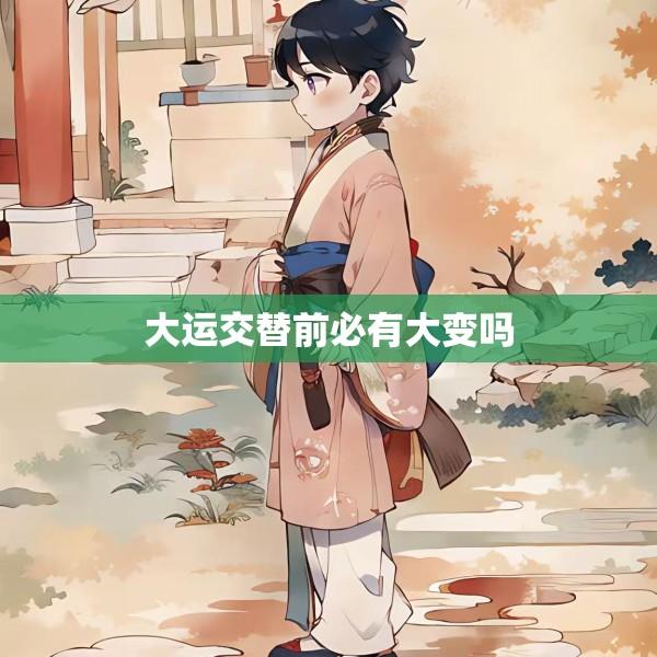 大运交替前必有大变吗