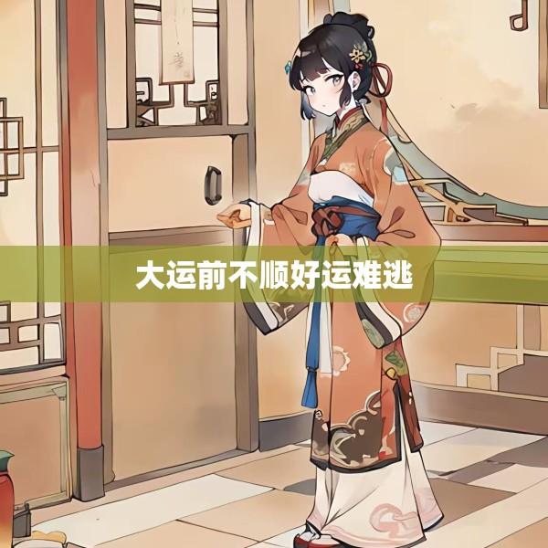 大运前不顺好运难逃