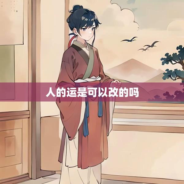 人的运是可以改的吗