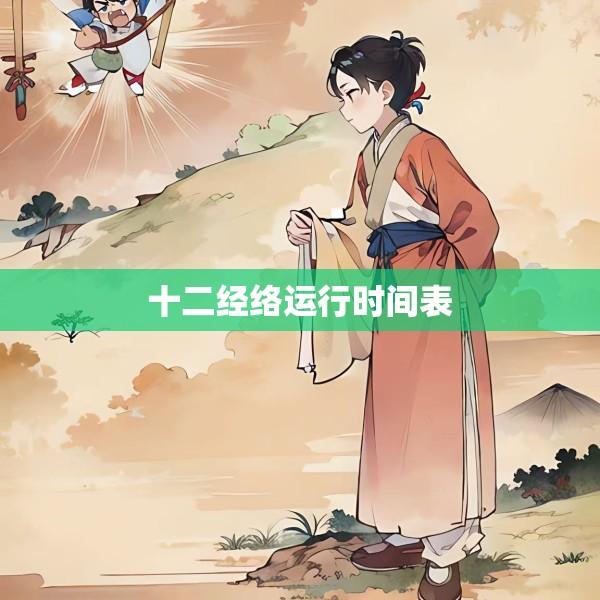 十二经络运行时间表