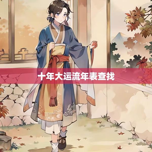 十年大运流年表查找