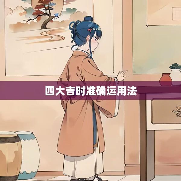 四大吉时准确运用法