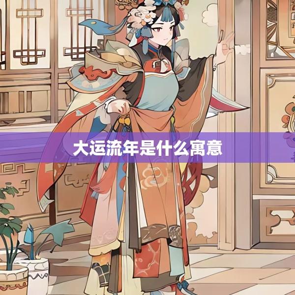 大运流年是什么寓意