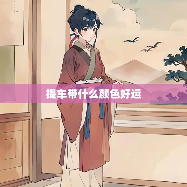 提车带什么颜色好运