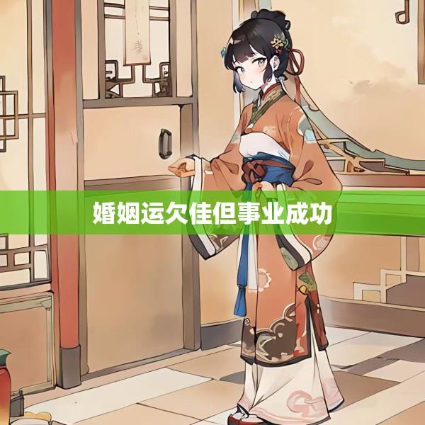 婚姻运欠佳但事业成功
