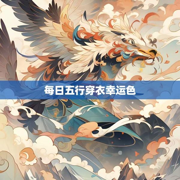 每日五行穿衣幸运色