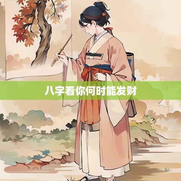 八字看你何时能发财