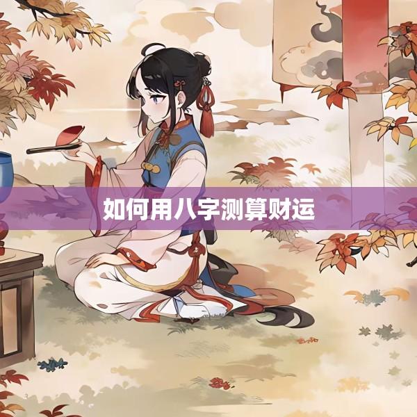 如何用八字测算财运