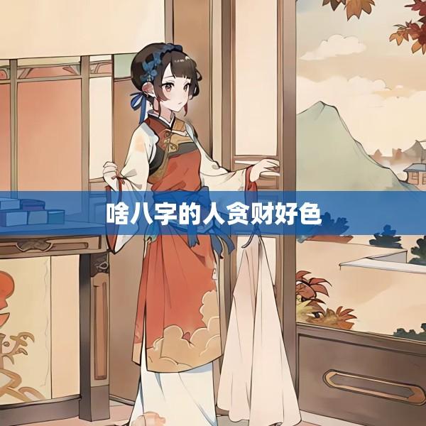 啥八字的人贪财好色