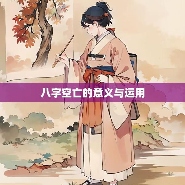 八字空亡的意义与运用