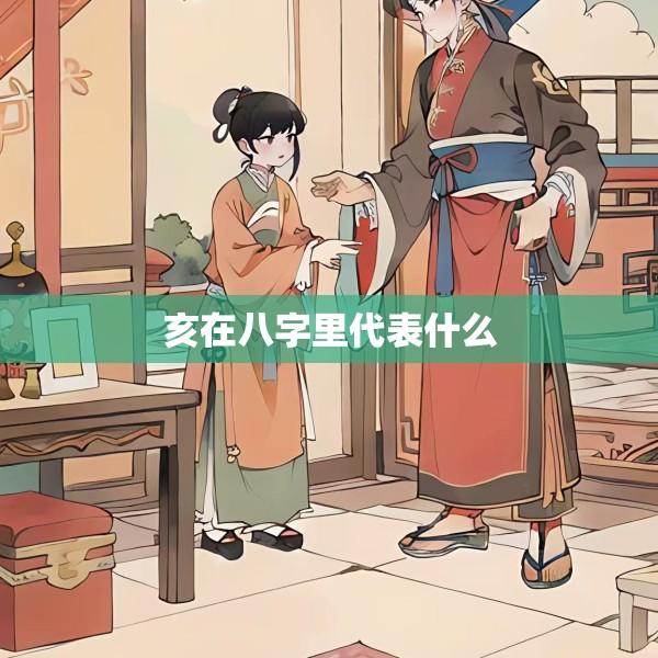 亥在八字里代表什么