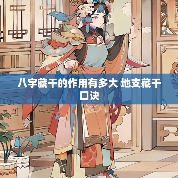 八字藏干的作用有多大 地支藏干口诀