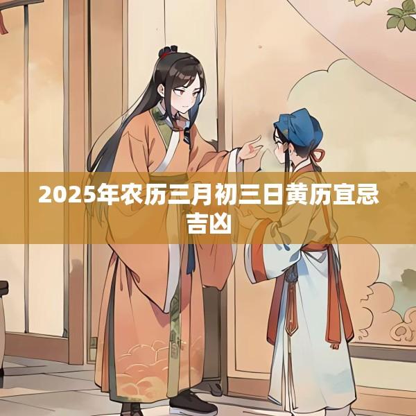 2025年农历三月初三日黄历宜忌吉凶