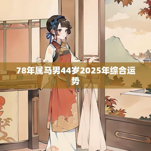 78年属马男44岁2025年综合运势