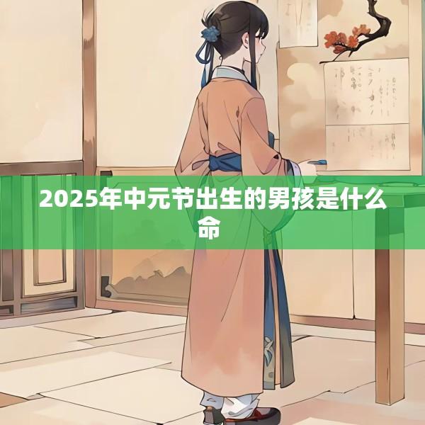 2025年中元节出生的男孩是什么命 