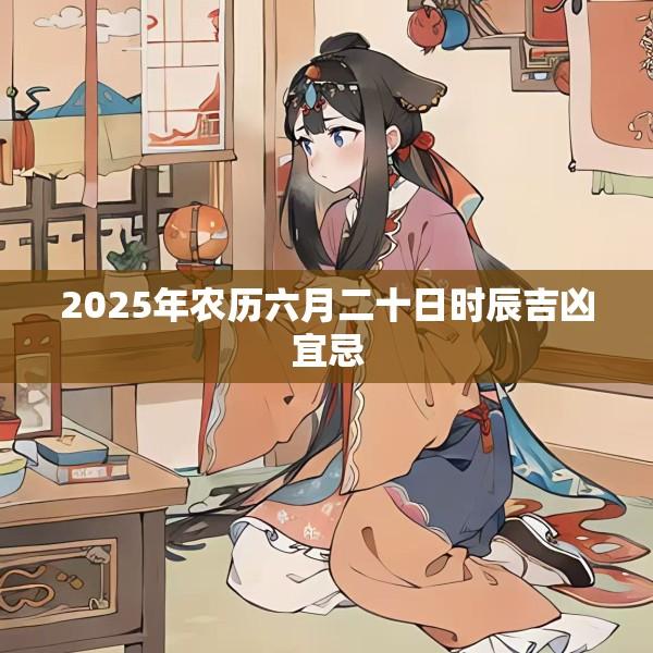 2025年农历六月二十日时辰吉凶宜忌