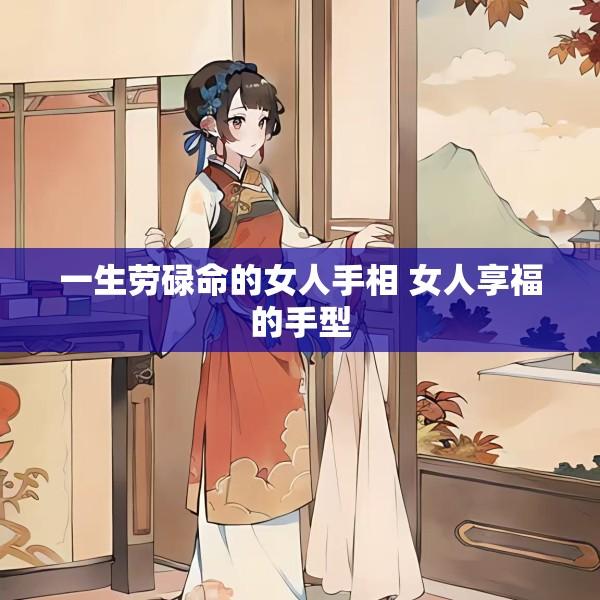 一生劳碌命的女人手相 女人享福的手型