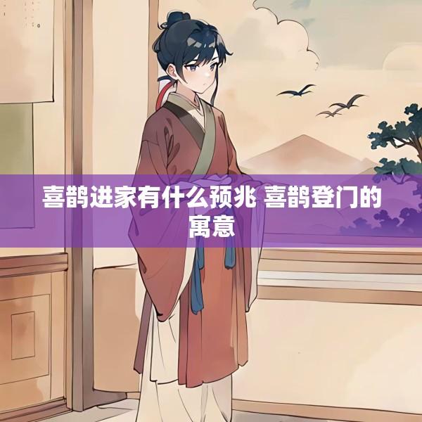 喜鹊进家有什么预兆 喜鹊登门的寓意