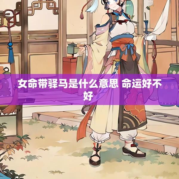 女命带驿马是什么意思 命运好不好 