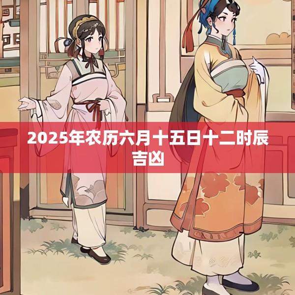 2025年农历六月十五日十二时辰吉凶
