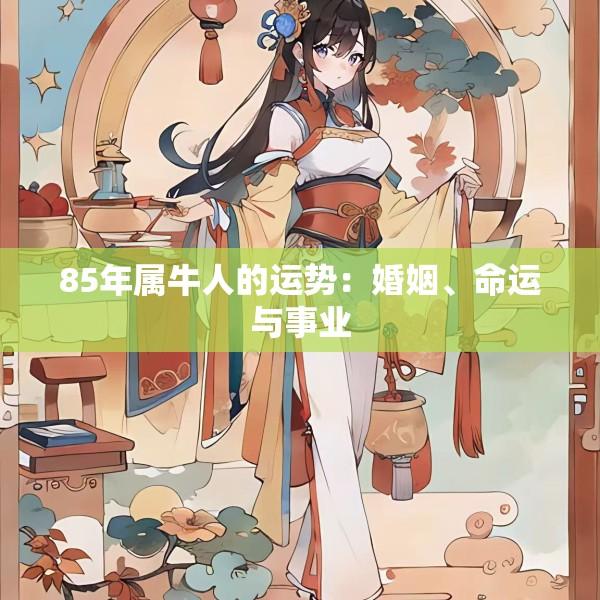 85年属牛人的运势：婚姻、命运与事业
