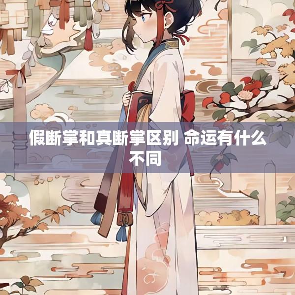 假断掌和真断掌区别 命运有什么不同 