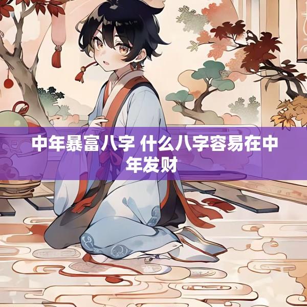 中年暴富八字 什么八字容易在中年发财 