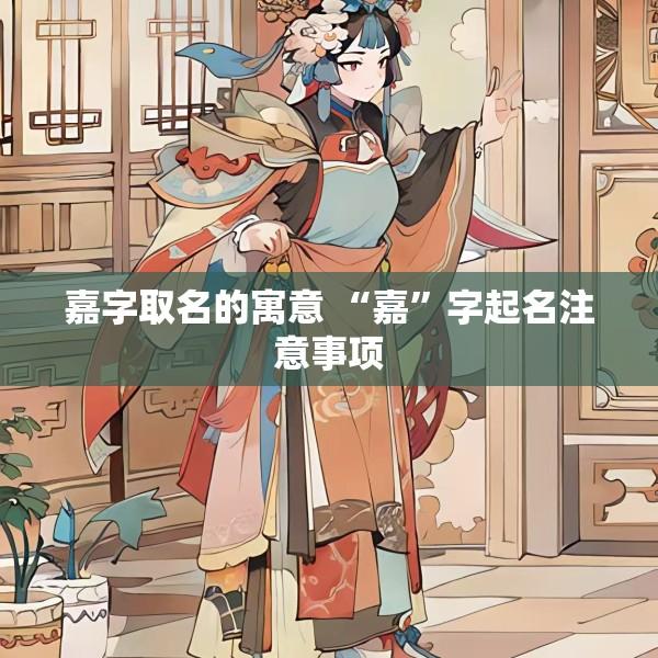 嘉字取名的寓意 “嘉”字起名注意事项