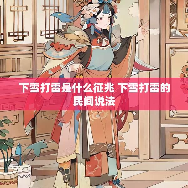 下雪打雷是什么征兆 下雪打雷的民间说法