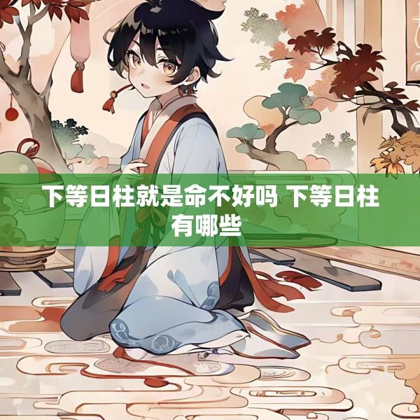 下等日柱就是命不好吗 下等日柱有哪些 
