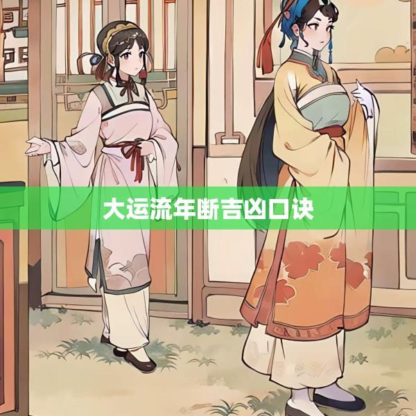 大运流年断吉凶口诀