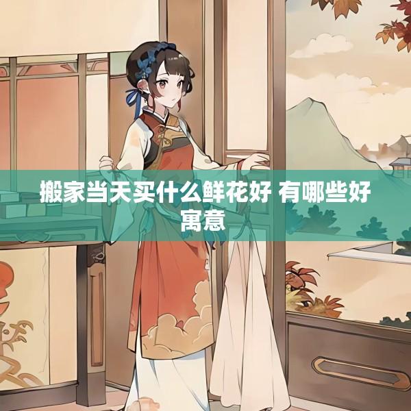 搬家当天买什么鲜花好 有哪些好寓意 